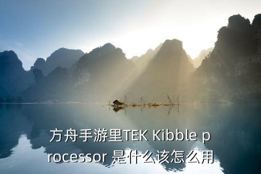 方舟手游宝宝想走走怎么弄，方舟手游里TEK Kibble processor 是什么该怎么用