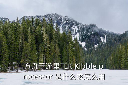 方舟手游蜜蜂女王怎么驯，方舟手游里TEK Kibble processor 是什么该怎么用