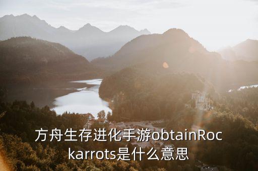 方舟生存进化手游obtainRockarrots是什么意思