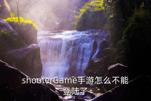 shooterGame手游怎么不能登陆了