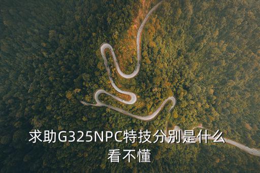 求助G325NPC特技分别是什么 看不懂