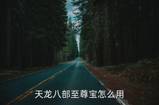 天龙八部至尊宝怎么用