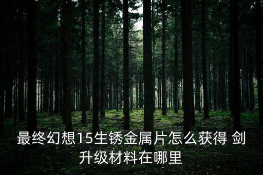 最终幻想15生锈金属片怎么获得 剑升级材料在哪里