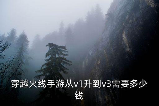 穿越火线手游从v1升到v3需要多少钱