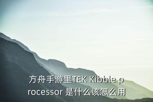 方舟手游红石巨人怎么驯服，方舟手游里TEK Kibble processor 是什么该怎么用