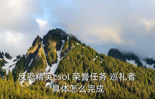 反恐精英csol 荣誉任务 巡礼者 具体怎么完成