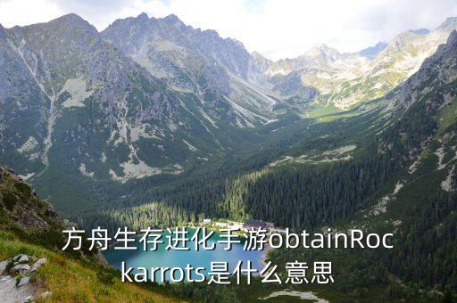 方舟生存进化手游obtainRockarrots是什么意思