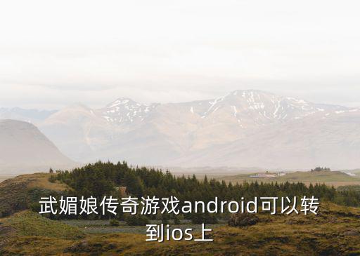 武媚娘传奇游戏android可以转到ios上