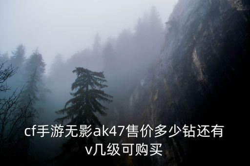 cf手游无影ak47售价多少钻还有v几级可购买