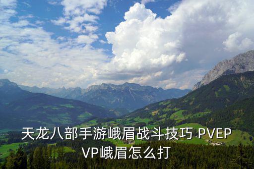 天龙八部手游峨眉战斗技巧 PVEPVP峨眉怎么打