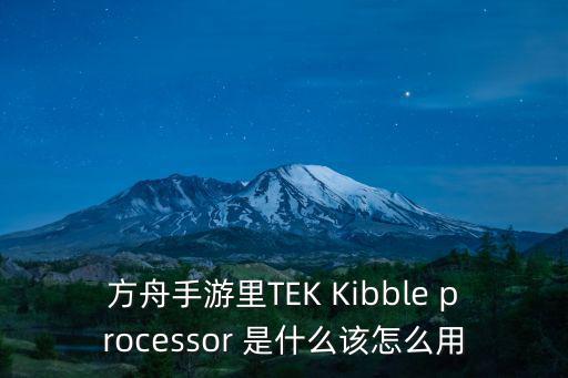 方舟手游怎么制作龙虾，方舟手游里TEK Kibble processor 是什么该怎么用