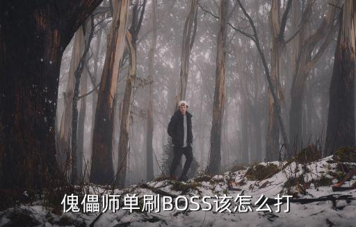 傀儡师单刷BOSS该怎么打