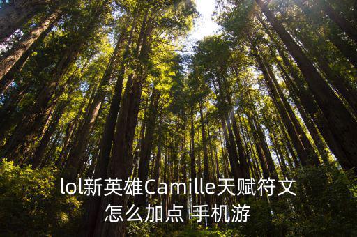 lol新英雄Camille天赋符文怎么加点 手机游