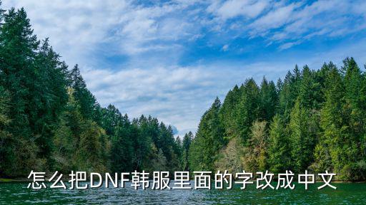 怎么把DNF韩服里面的字改成中文