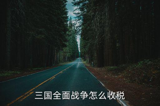 三国全面战争怎么收税