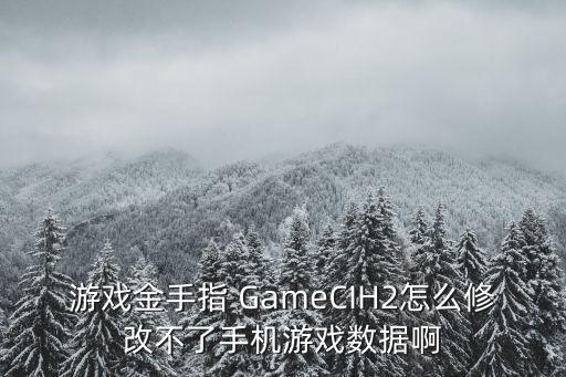 游戏金手指 GameCIH2怎么修改不了手机游戏数据啊