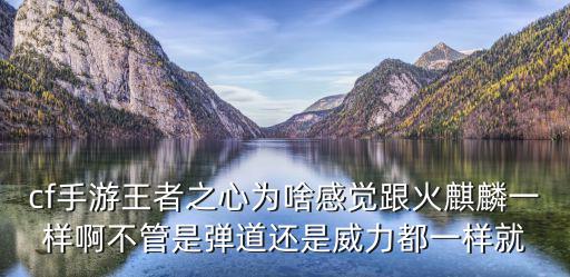 cf手游王者之心为啥感觉跟火麒麟一样啊不管是弹道还是威力都一样就