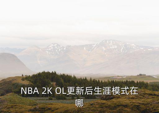 NBA 2K OL更新后生涯模式在哪