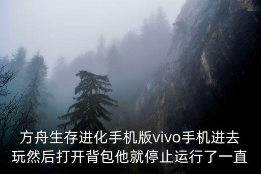 方舟生存进化手机版vivo手机进去玩然后打开背包他就停止运行了一直