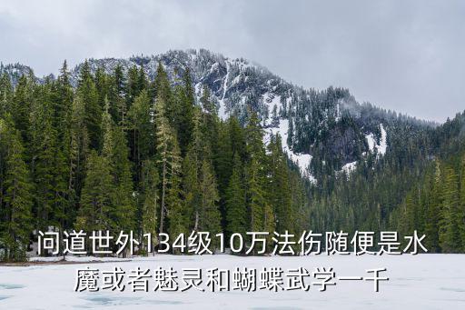 问道世外134级10万法伤随便是水魔或者魅灵和蝴蝶武学一千