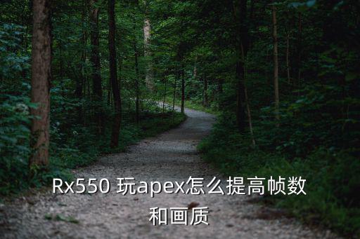 Rx550 玩apex怎么提高帧数和画质