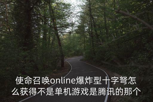 使命召唤online爆炸型十字弩怎么获得不是单机游戏是腾讯的那个