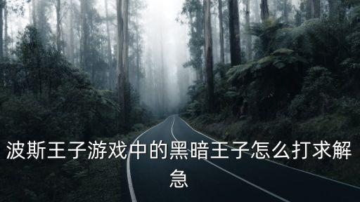 波斯王子游戏中的黑暗王子怎么打求解急