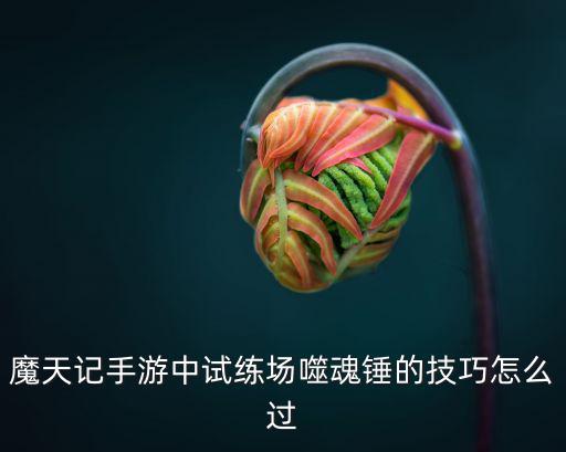 魔天记手游中试练场噬魂锤的技巧怎么过