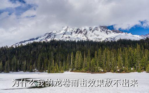 为什么我的龙卷雨击效果放不出来