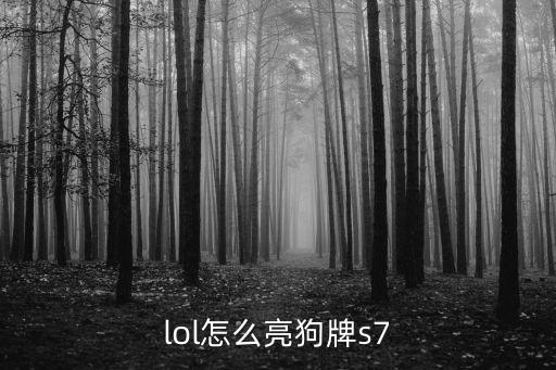 lol怎么亮狗牌s7