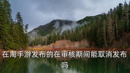 淘手游怎么关闭提醒，在淘手游发布的在审核期间能取消发布吗