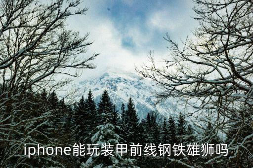 iphone能玩装甲前线钢铁雄狮吗