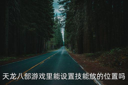 天龙八部游戏里能设置技能放的位置吗