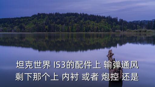 坦克世界手游is3怎么玩，坦克世界 IS3的配件上 输弹通风剩下那个上 内衬 或者 炮控 还是