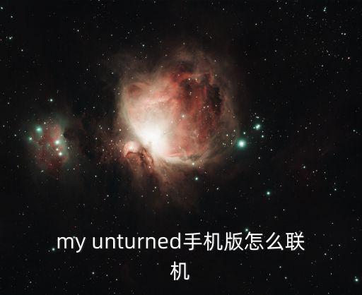 my unturned手机版怎么联机