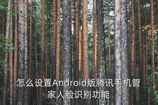 怎么设置Android版腾讯手机管家人脸识别功能