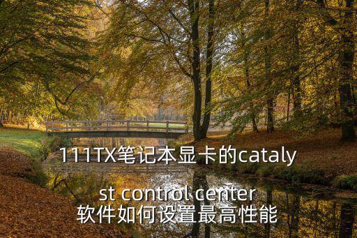 111TX笔记本显卡的catalyst control center软件如何设置最高性能