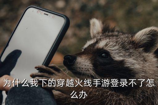 为什么我下的穿越火线手游登录不了怎么办