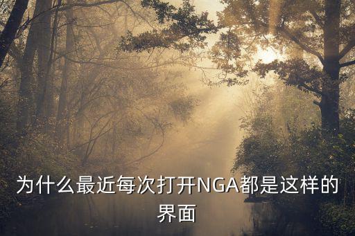 Nga手游综合怎么都是原神，为什么最近每次打开NGA都是这样的界面