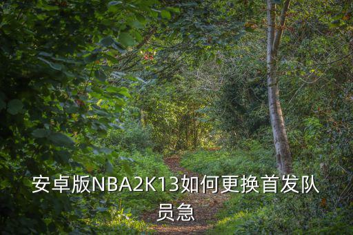 安卓版NBA2K13如何更换首发队员急