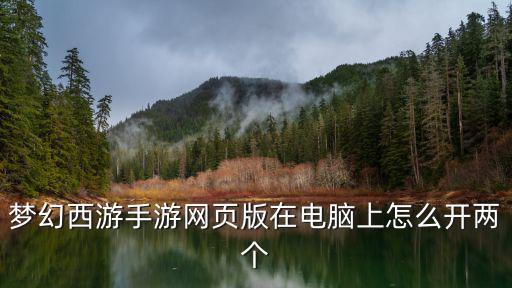 梦幻西游手游网页版在电脑上怎么开两个