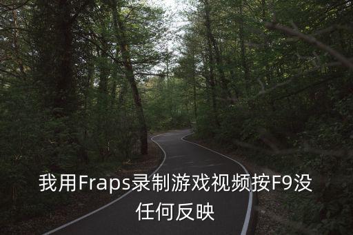 我用Fraps录制游戏视频按F9没任何反映