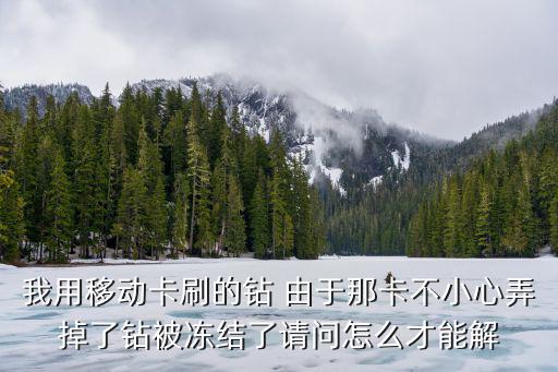 我用移动卡刷的钻 由于那卡不小心弄掉了钻被冻结了请问怎么才能解