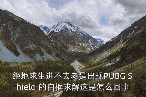 绝地求生进不去老是出现PUBG Shield 的白框求解这是怎么回事