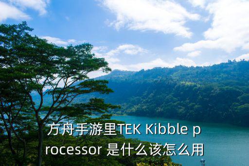 方舟手游里TEK Kibble processor 是什么该怎么用