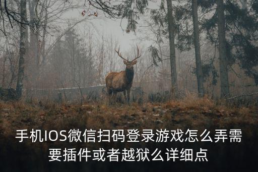 手机IOS微信扫码登录游戏怎么弄需要插件或者越狱么详细点