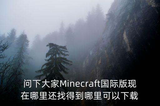 问下大家Minecraft国际版现在哪里还找得到哪里可以下载