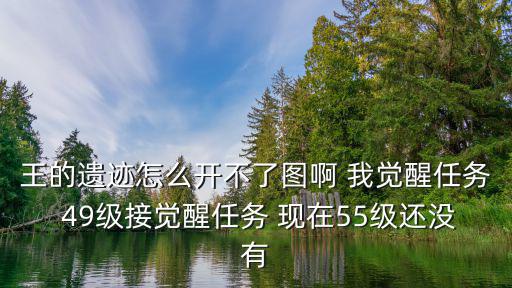 王的遗迹怎么开不了图啊 我觉醒任务 49级接觉醒任务 现在55级还没有