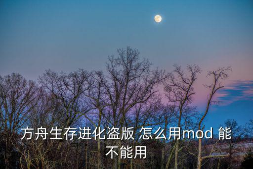 方舟生存进化盗版 怎么用mod 能不能用