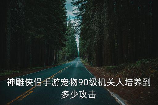 神雕侠侣手游宠物90级机关人培养到多少攻击